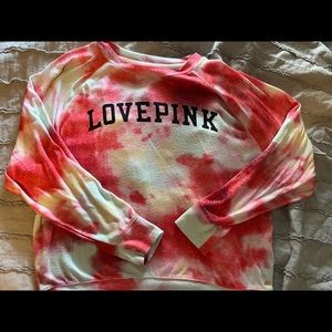 VS Pink tie dye sweater size large